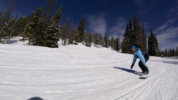 Kevin snowboarding in Winter Park