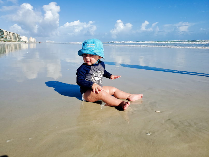 Arlo loves the beach